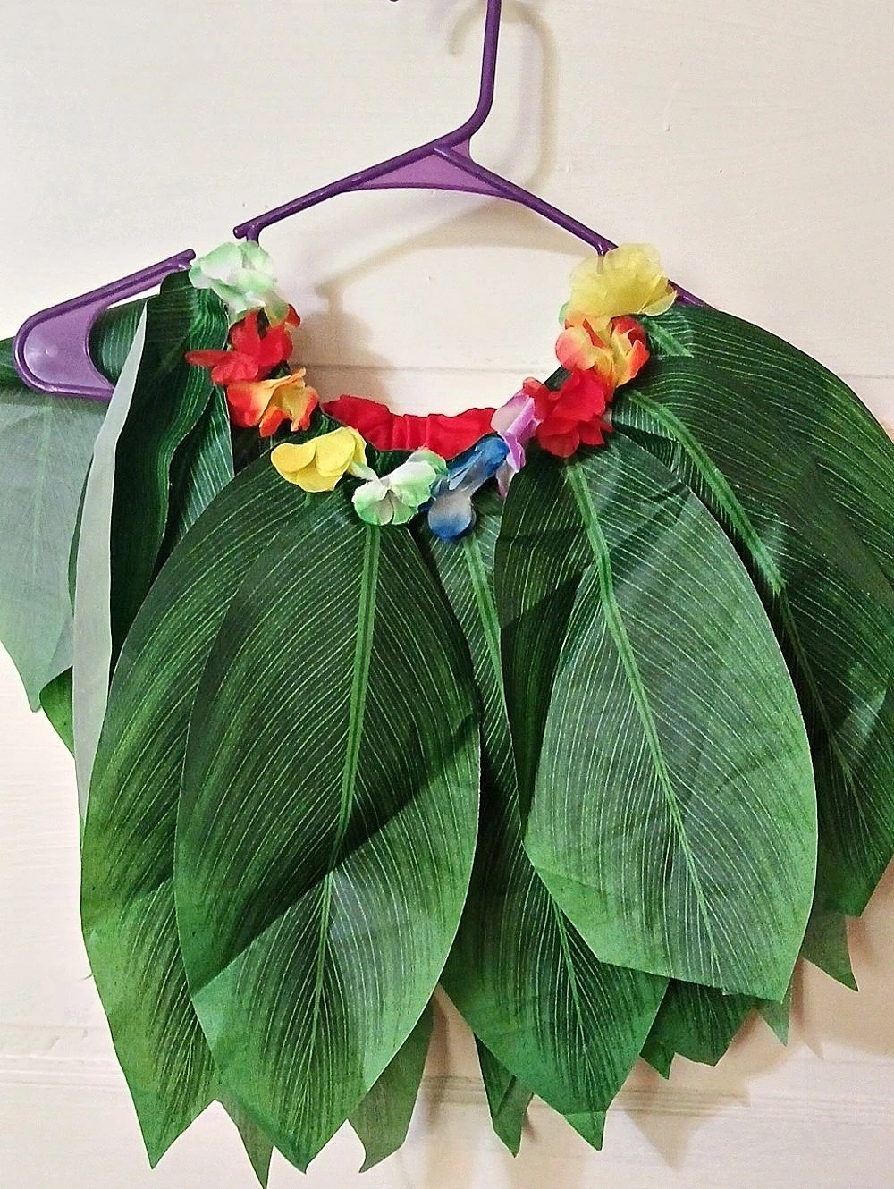 Tropical Leaf Floral Coverup Green & Red Shorts